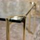 Brass and glass coffee table model T24 by Peter Ghyczy