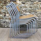 Remploy English industrial sled chairs from the 50s and 60s