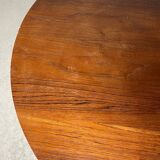Table ronde en teck 1960