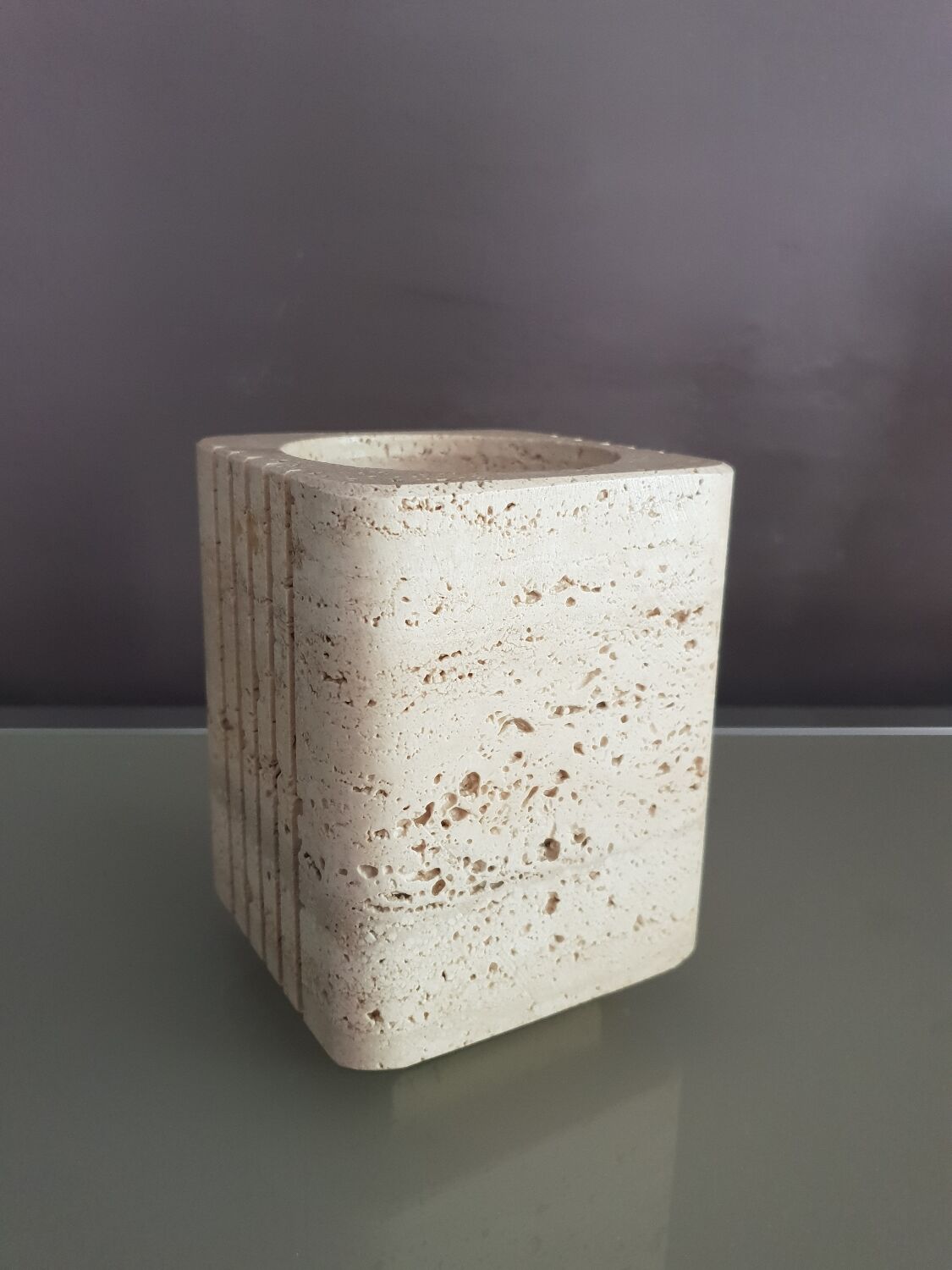 Travertine lamp 1970