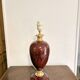 Vintage Hollywood Regency Turtle Shell Baluster Lamp Brass