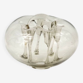 Art Glass Sculpture / Vase "Ikebana" by Dragan Drobnjak - Yugoslavia, 1970s