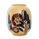 Vase Art deco Lunéville "Galeries Lafayette" with floral decoration