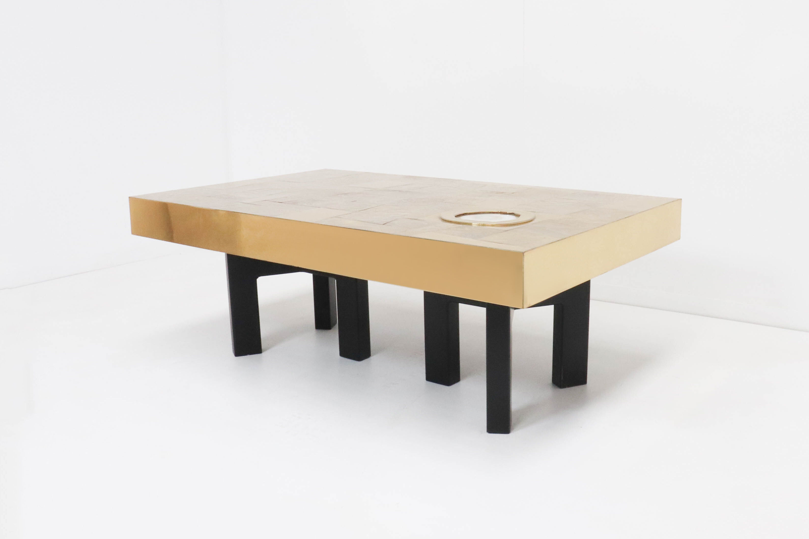 A Brass Etched Coffee Table