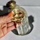 Large antique decanter for spirits – cut glass and silvered neck
