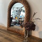 Braided rattan mirror 40 x 52 cm