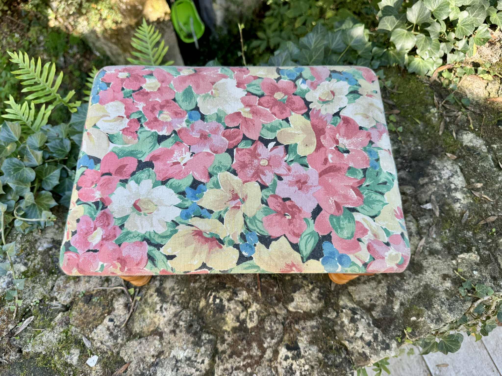 Vintage storage box footrest