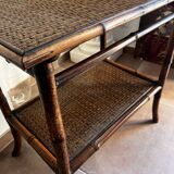 Bamboo and wicker table