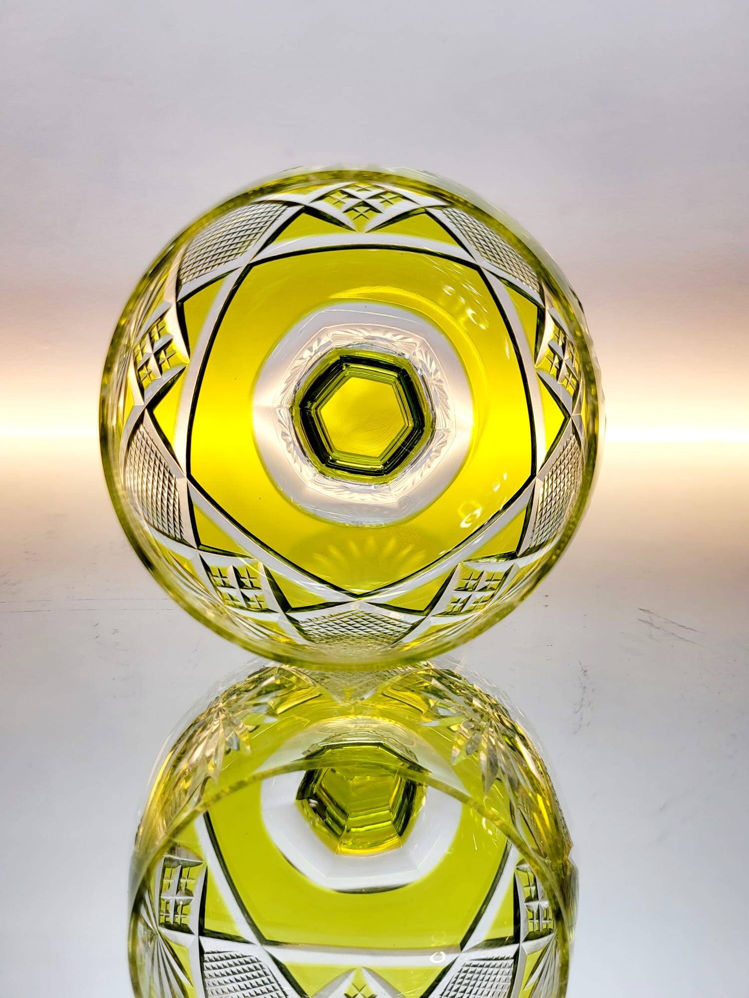 Box of 4 Val Saint Lambert "Berncastel" no. 204 Roemer glass – Belgium 1905