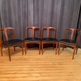 A set of four Juliane chairs by Johannes Andersen, Uldum Møbelfabrik, Denmark, 1960s.