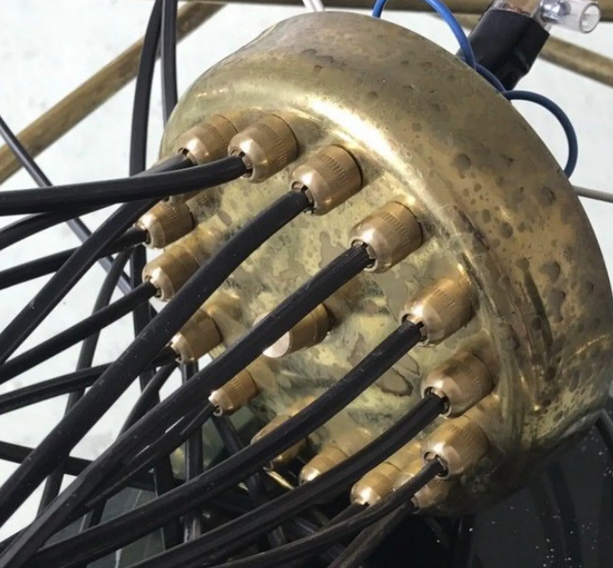 Brass chandelier with 16 lights