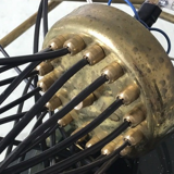 Brass chandelier with 16 lights