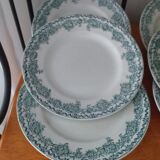 Porcelain plates Terre de Fer Saint Amand model Argenton