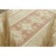 1970s Vintage Turkish Oushak Handmade Wool Cotton Beige Area Rug 153x260
