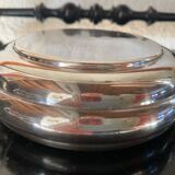 Gallia Art Deco glass and silver metal flower stand