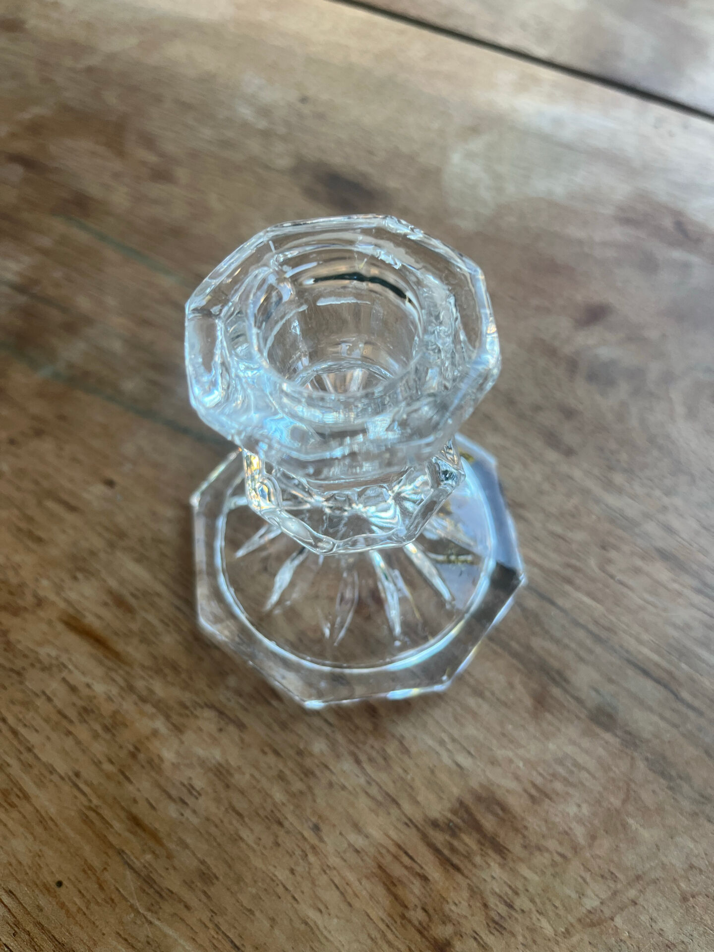 Antique glass candlestick