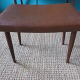 Dressing table in rosewood and ottoman leather, Denmark, 1960