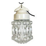 Vintage White Porcelain Pendant Light, 1970s