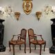 Paire de fauteuils cannés moulures et sculptes d'epoque régence