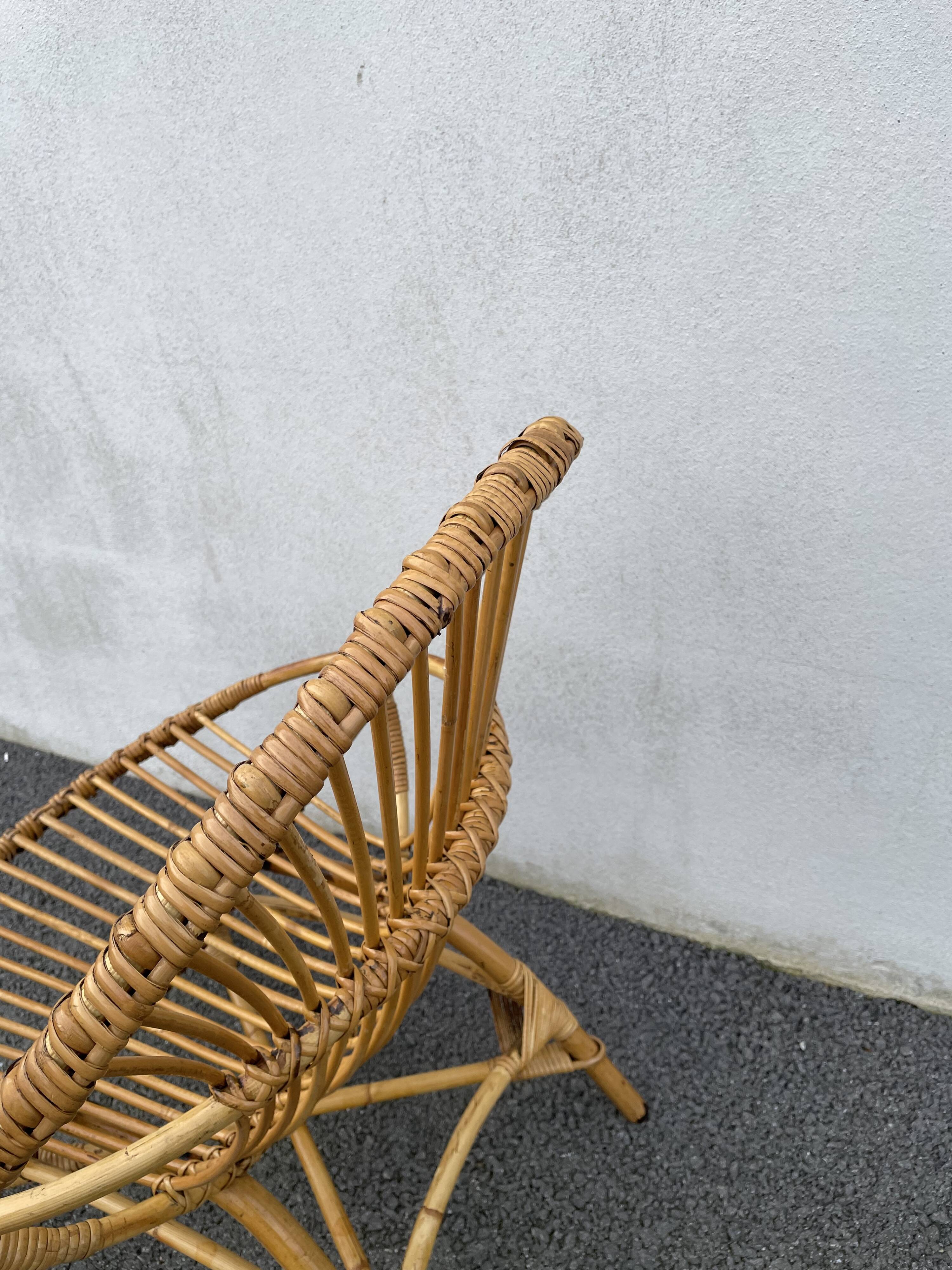 Rattan basket chair