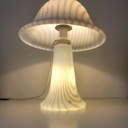Large mushroom lamp by Peill & Putzler in zebra glass