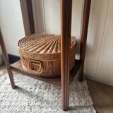 Art Deco bedside table in solid wood