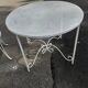 Old wrought iron garden furniture