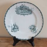 1 assiette plate Terre de Fer Saint Amand Nord modèle Groupe d'enfants