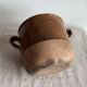 Old semi-glazed terracotta pot digoin