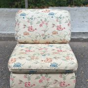 2 modular vintage bench armchairs with floral pattern – Cottage Style