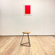Bar stool in steel and oak