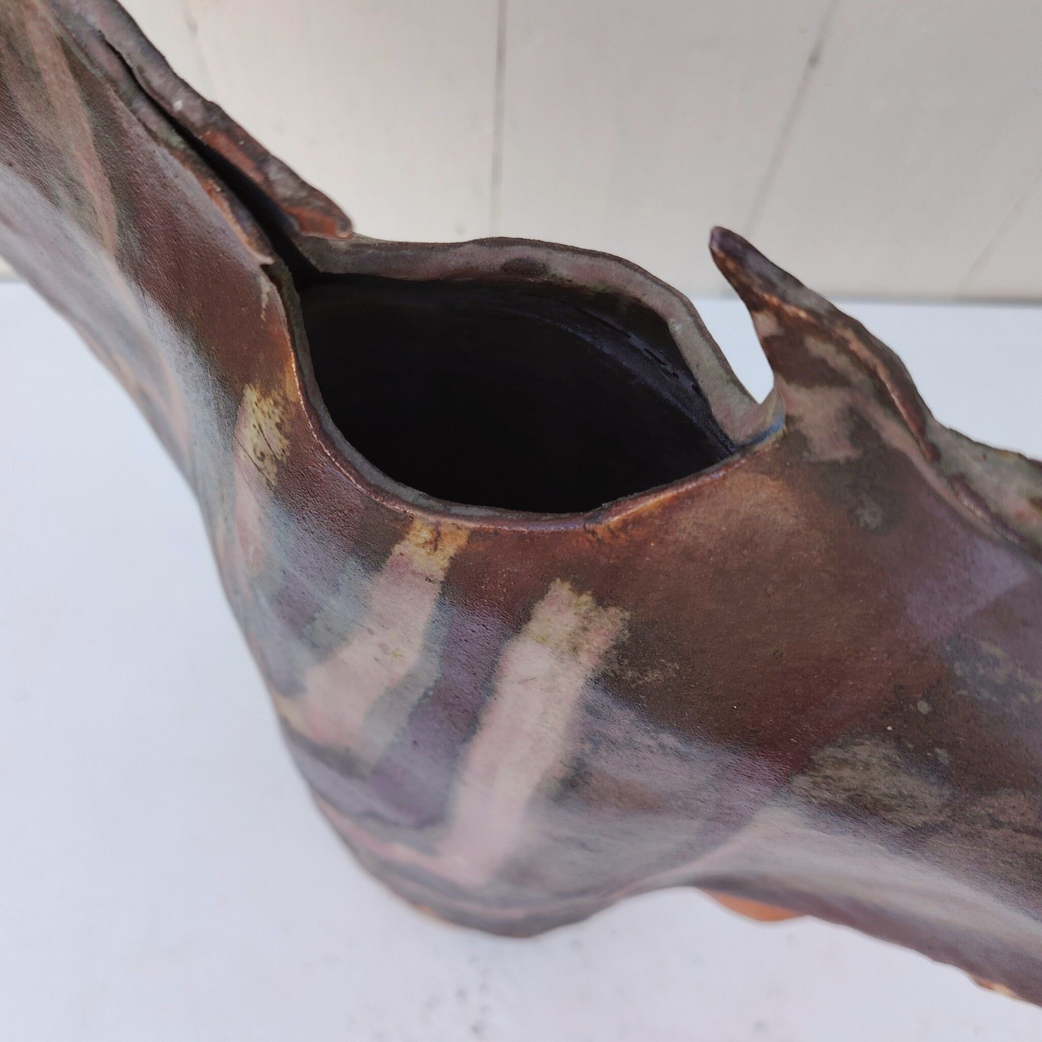 Large ceramic vase, zoomorphic, Alain Rufas