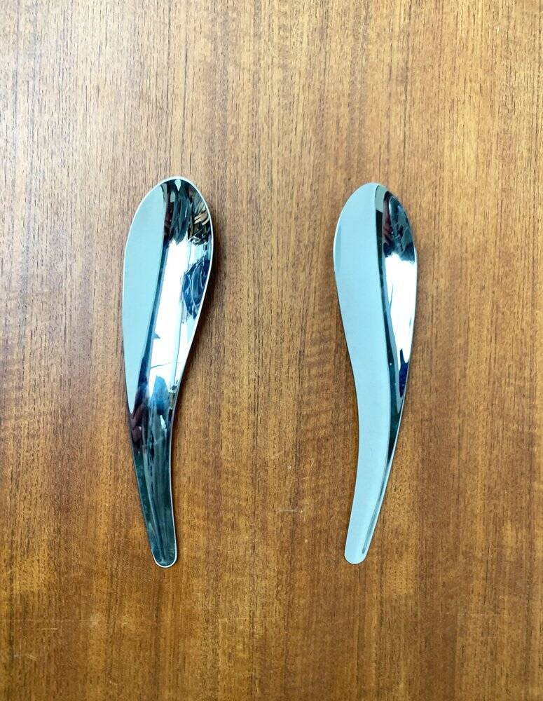 Postmodern Cutlery Conran Salad Spoons, 1990s, Set of 2