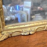 Small louis xiv mirror in gilded carved wood, early 18th century