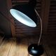 Bedside lamp desk metal Aluminum black velvet Original old