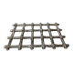 Expandable trivet in silver metal imitation bamboo