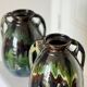 Vase artisanal en terre mêlée