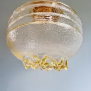 Suspension Space Age in transparent yellow glass, 1970 (10 available)
