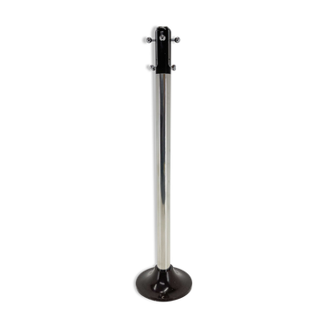 Mid-century Italian chrome & wood coat hanger