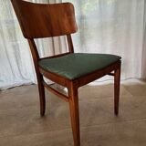 6 beech and teak chairs - Denmark 1940s