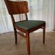 6 beech and teak chairs - Denmark 1940s