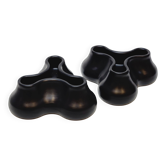 2 Black Candle Holders for 3 Candles Designed by Chris Martin
