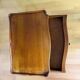 Vintage wooden bedside table in Louis XV style / chic country.