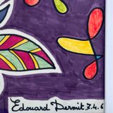 FELT DRAWING BY EDOUARD DERMIT. 07.04.1968