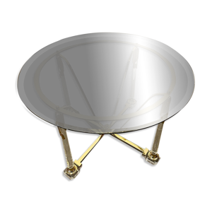 Table à manger en laiton - 1980