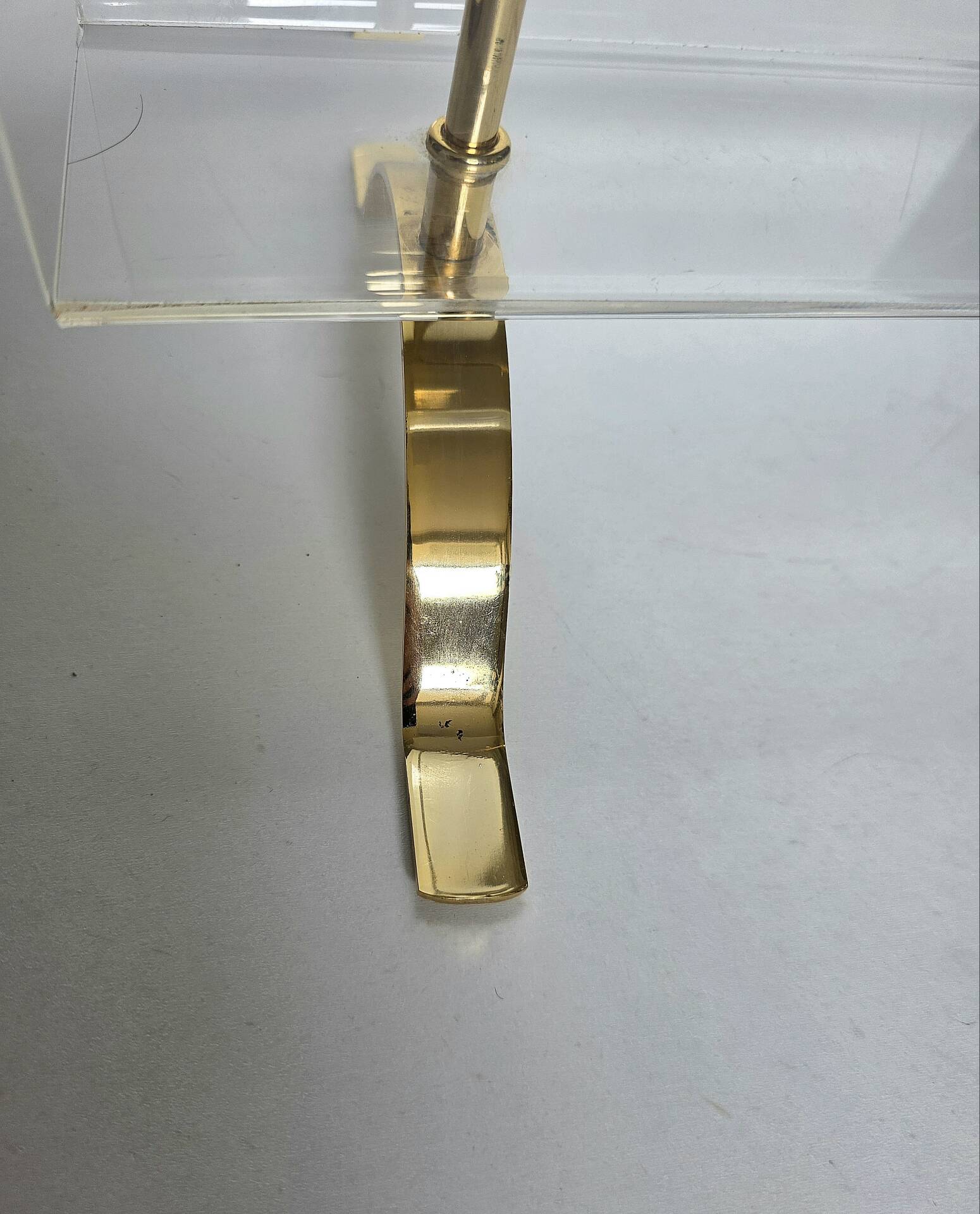 Vintage Lucite and Brass Magazine Rack - Hollywood Regency - 1970s