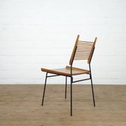 Set of 6 Maple and iron "Shovel" chairs by Paul Mccob