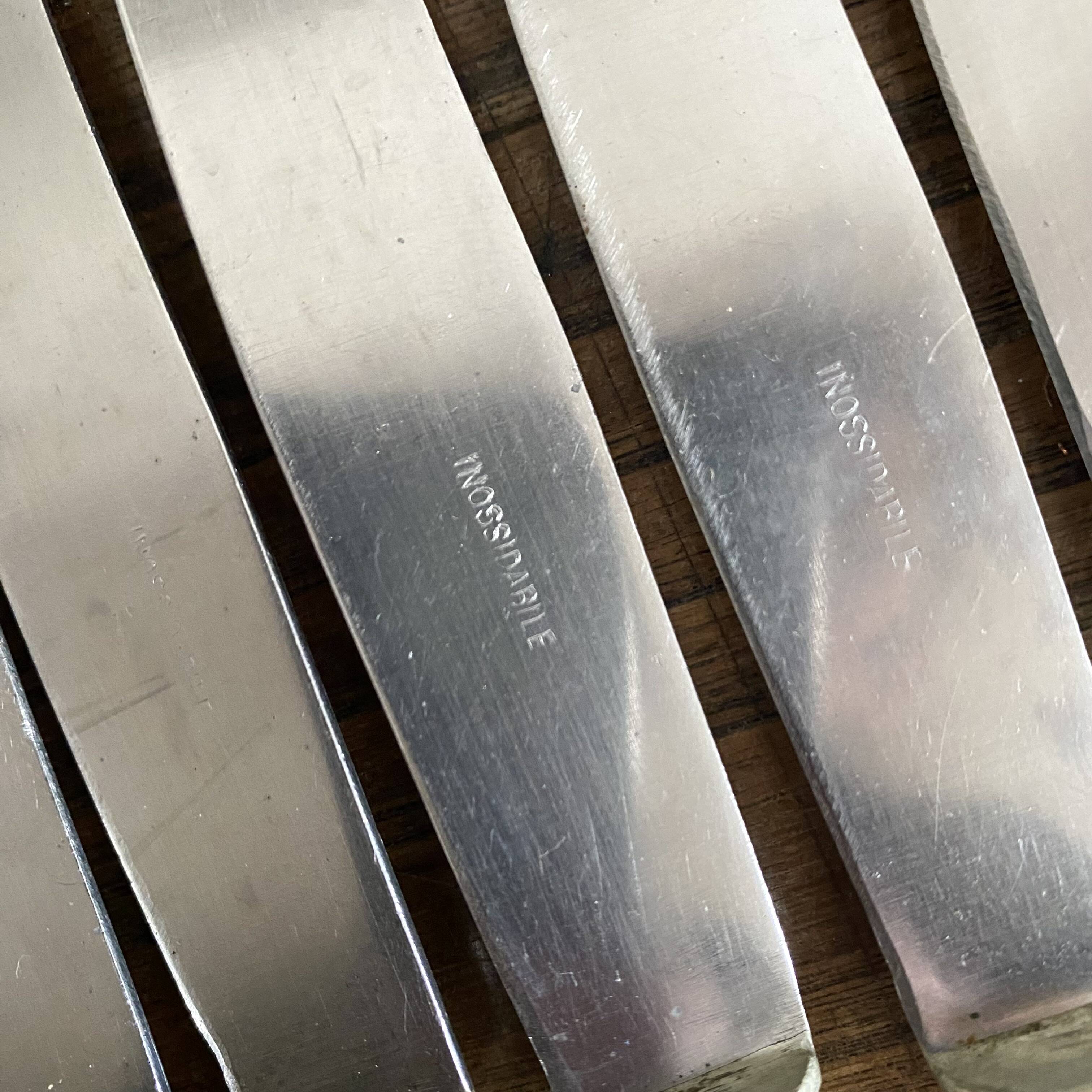 Antique stainless steel knives