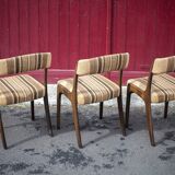 Set of 6 vintage chairs Self n14 solid wood 1960