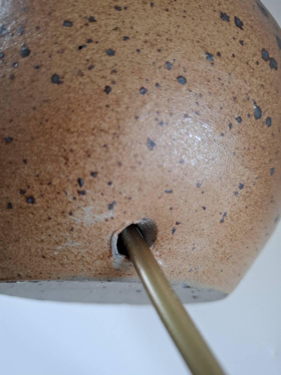 Vintage pyrite stone lamp